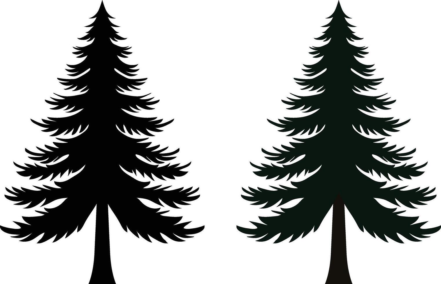 Simple Pine Tree Silhouette Illustration for Nature and Forest Themes vector