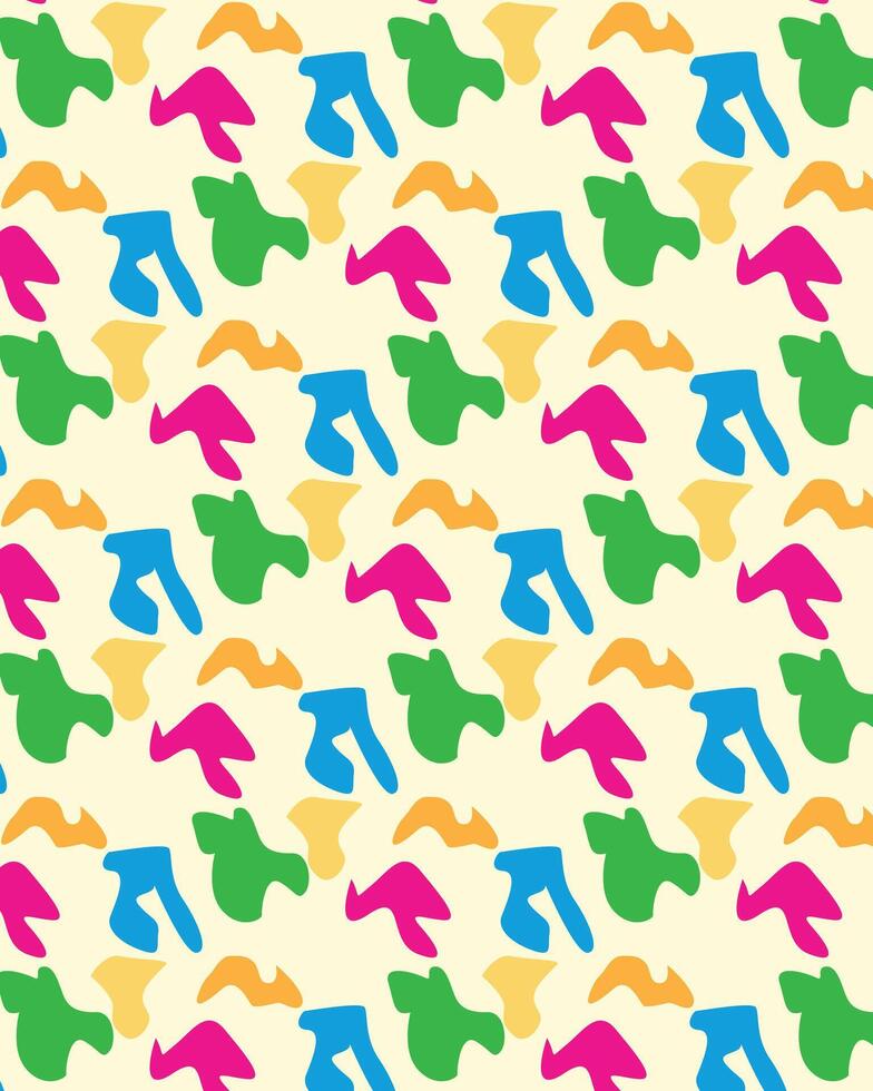 A colorful pattern with many different shapes vector