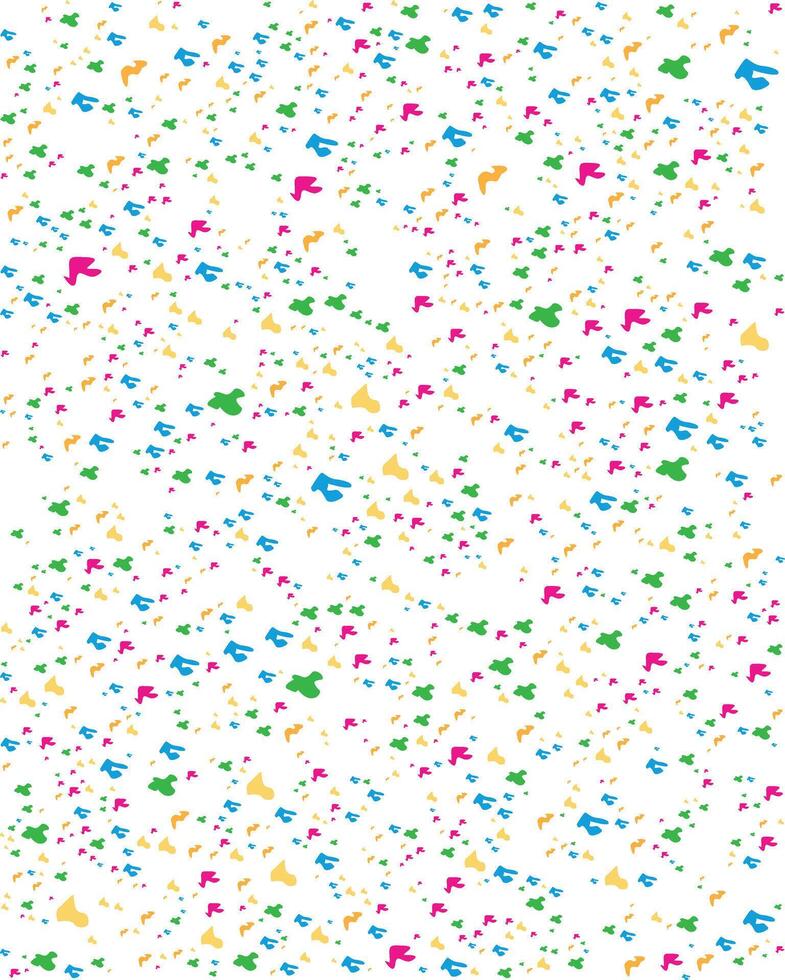 A colorful confetti pattern on a white background vector