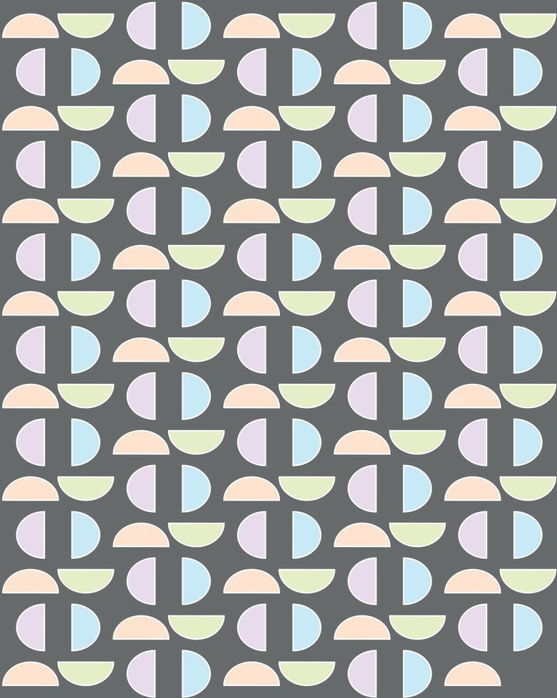 abstract geometric patterns without limits with irregular semicircles vector