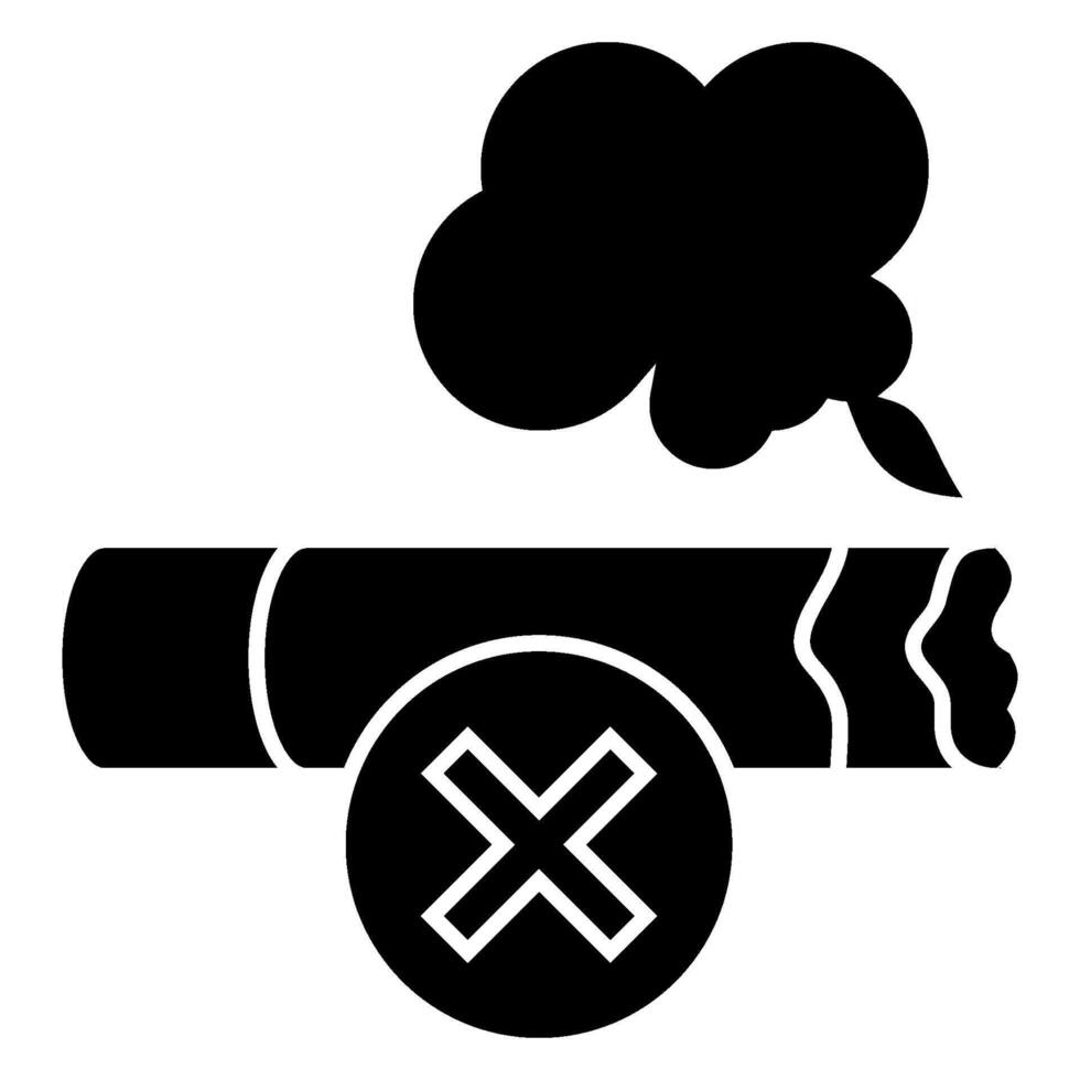 No Smooking solid icon vector