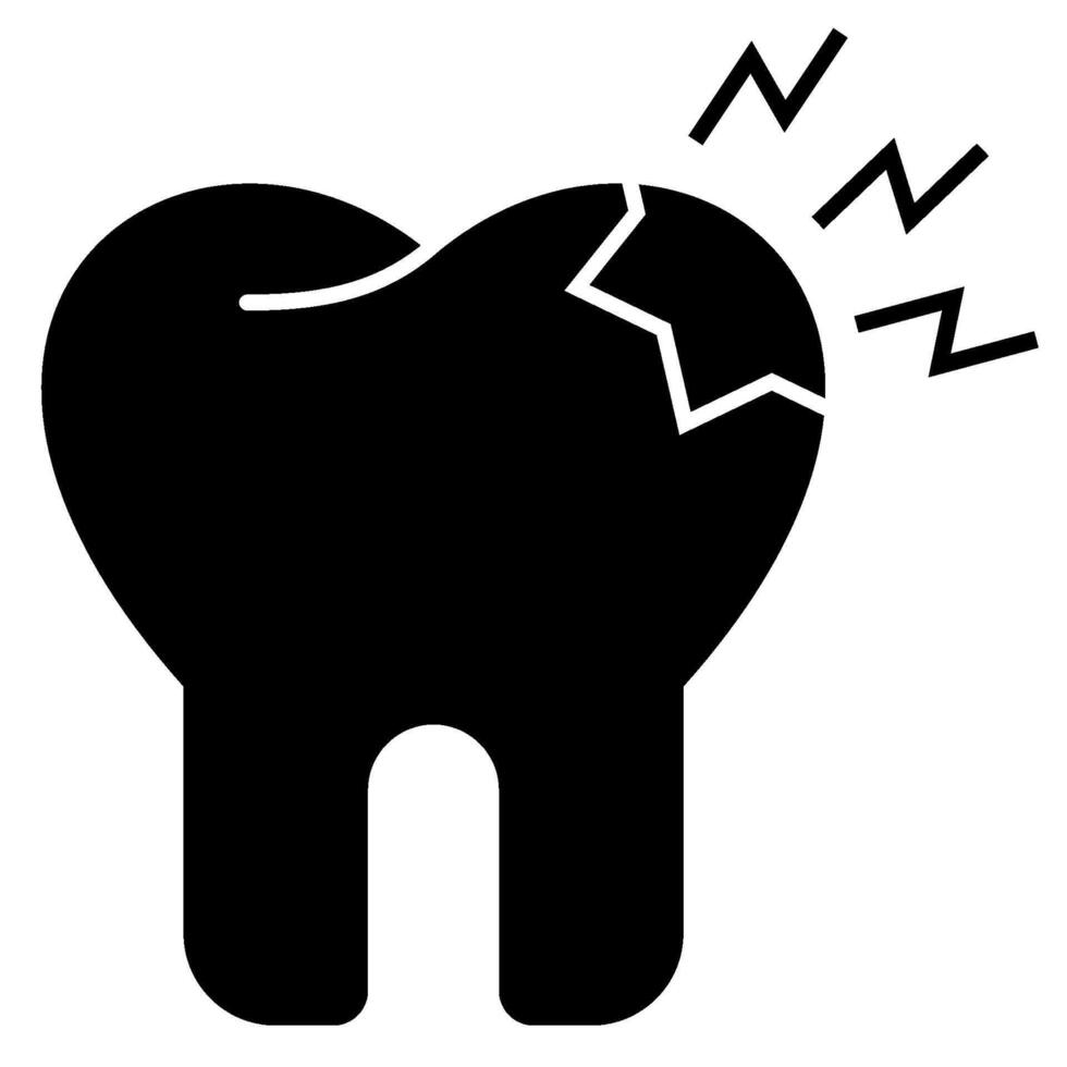 Toothache solid icon vector