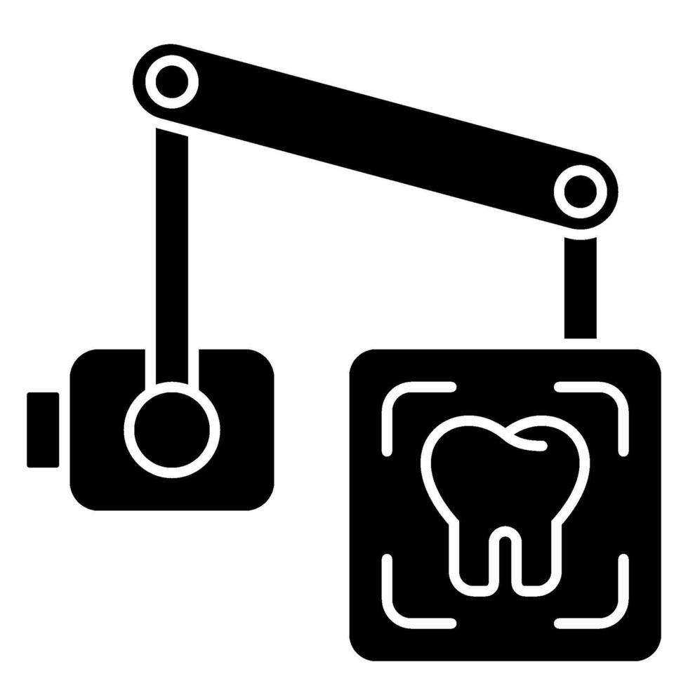 Dental Intraoral x ray solid icon vector