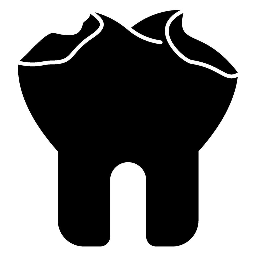 Tooth Decay solid icon vector