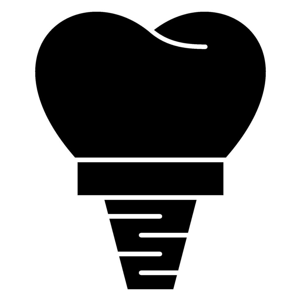 Dental Implant solid icon vector