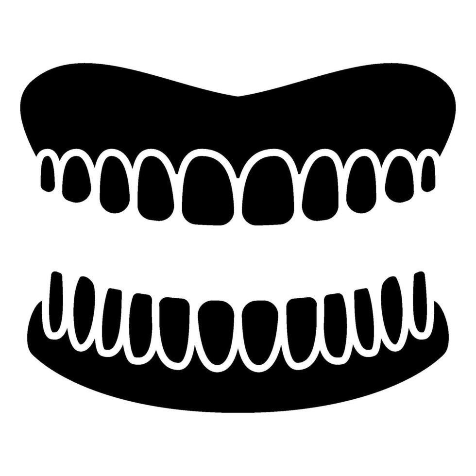 Dental Cast solid icon vector