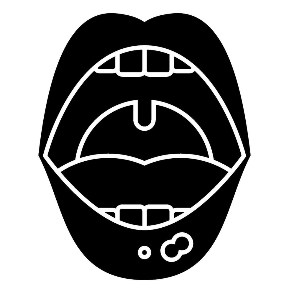 Ulcer solid icon vector