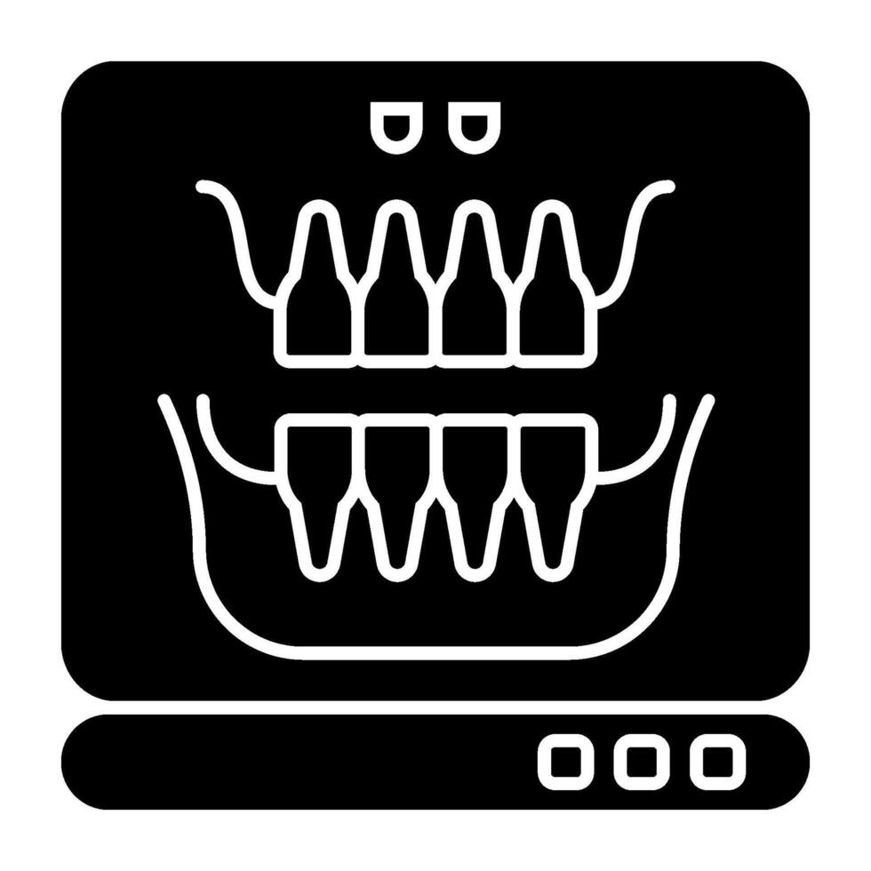 Panaromic x ray solid icon vector