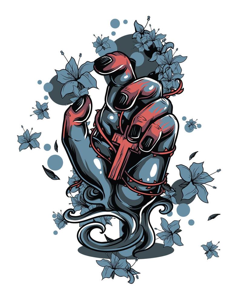 Zombie Alien Creature Sci-Fi T-Shirt Graphic Design Art vector