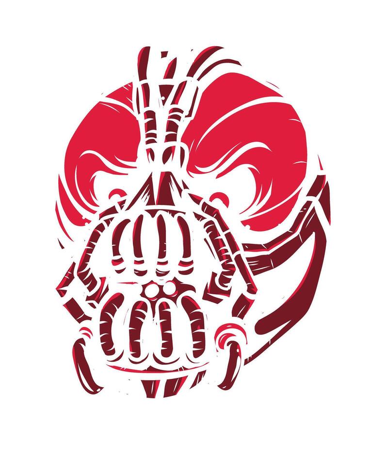 Alien Mask Character Art T-Shirt Graphic Design Illustration vector