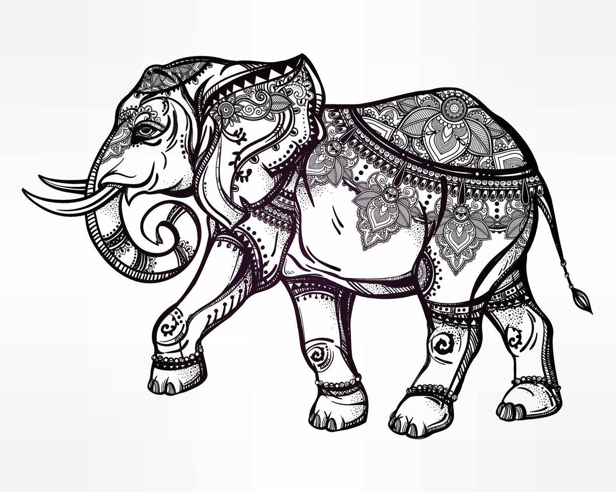 Vibrant Circus Elephant Graphic Tee Design Playful Animal Illustration for TShirt Printing vector