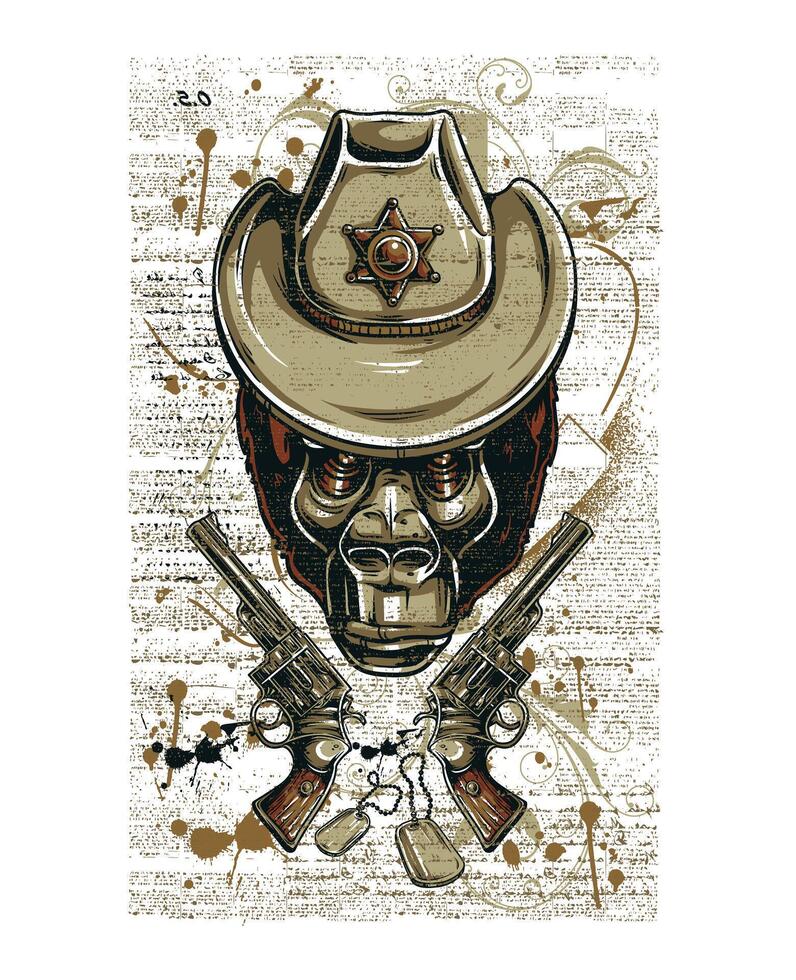 Sci-Fi Alien Gun Shooter Retro T-Shirt Graphic Design Illustration vector