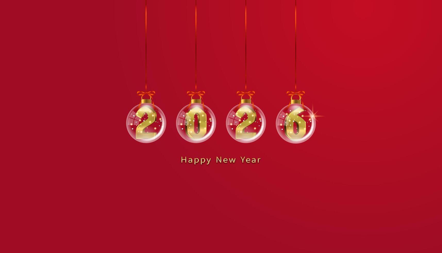 Red and gold 2006 new year desktop background horizontal vector