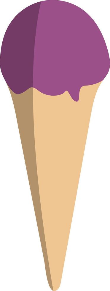 Purple Ice Cream Cone vector