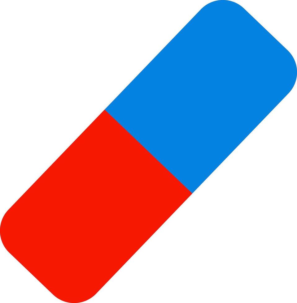 Red and Blue Eraser vector