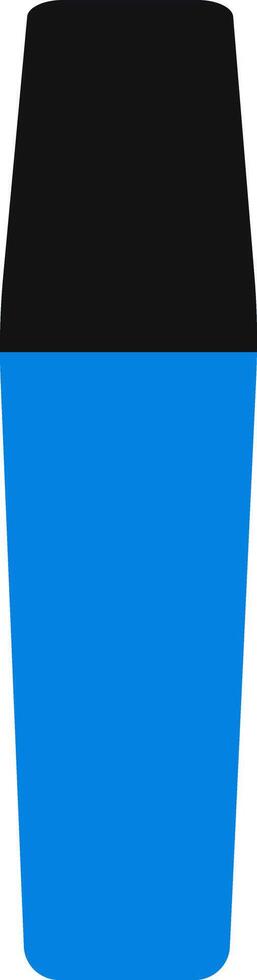 Blue Marker Pen with Black Cap vector