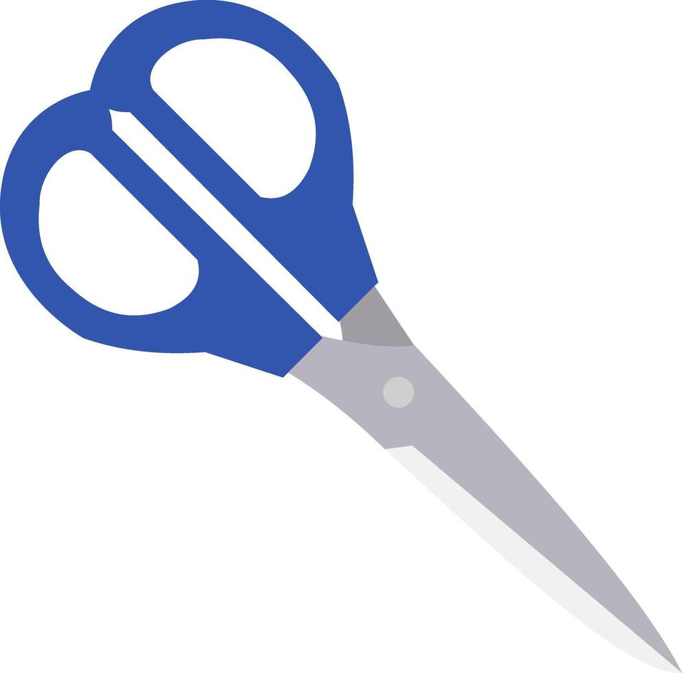 Blue Handled Scissors vector