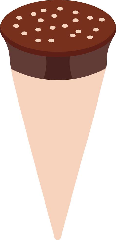 Sprinkled Chocolate Dipped Cone vector