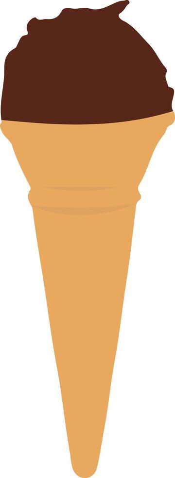 Chocolate Ice Cream Cone vector