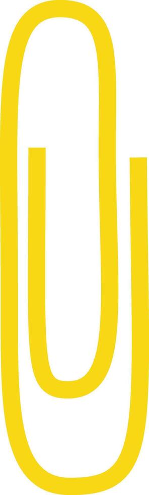 Simple Yellow Paper Clip vector
