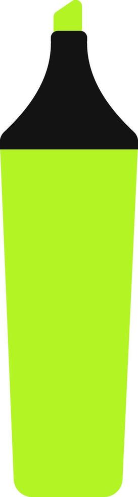 Green Marker Pen with Black Cap vector