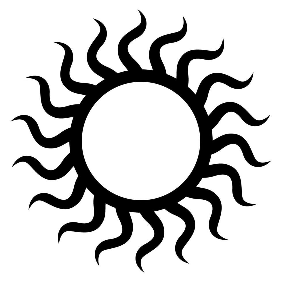Sun web sign or icon. Simple illustration of sun icon for web design isolated on white background vector