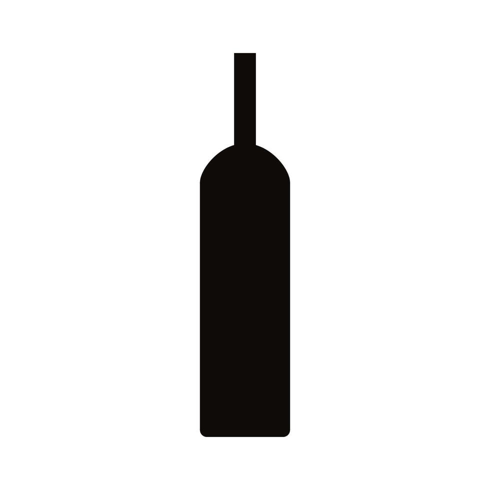 wine bottle drink isolated icon illustration design black and white style vector