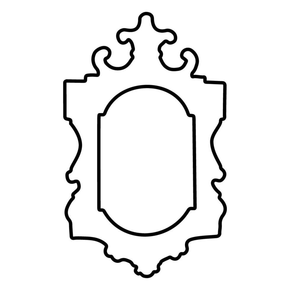 Mirror icon . wall mirror illustration sign. Fashion symbol. Wardrobe logo desidn. vector