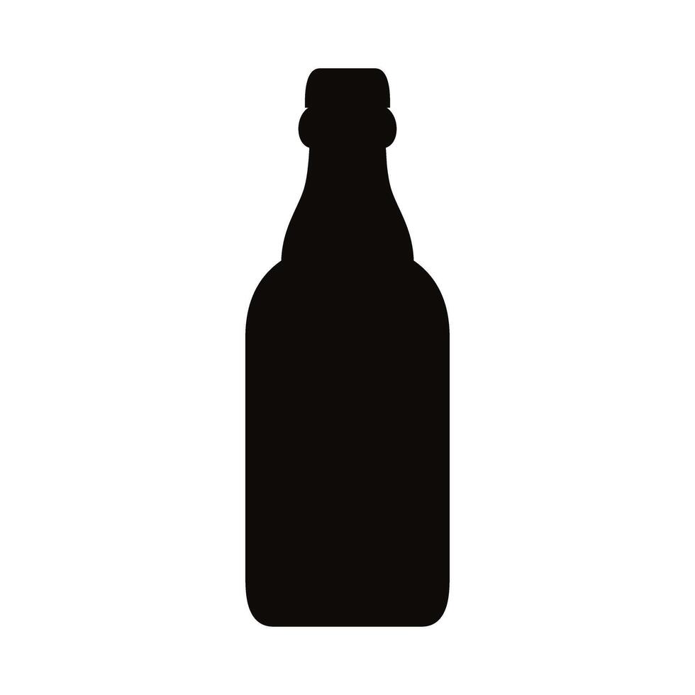 bottle icon over white background, silhouette style concept, illustration vector