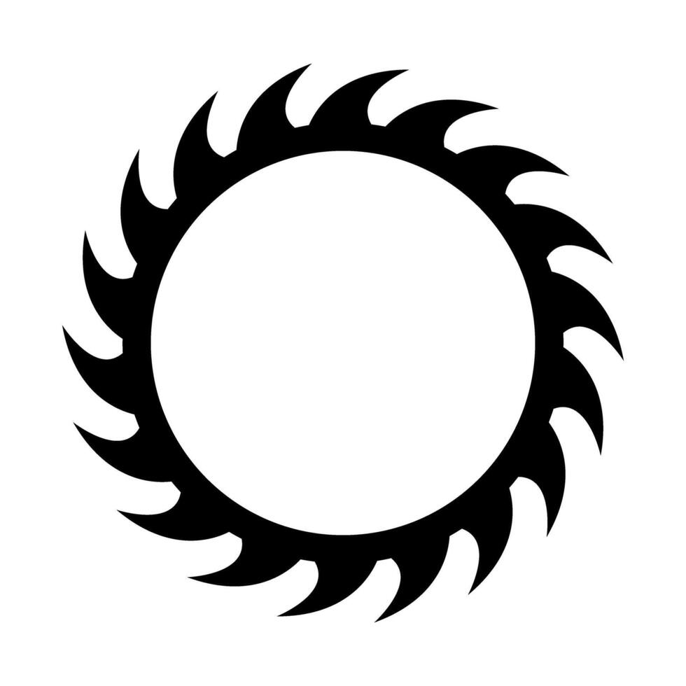 Circular saw blade icon. Simple illustration of circular saw blade icon for web vector