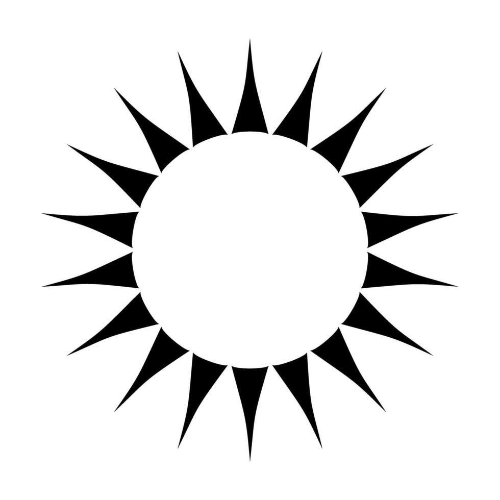 Sun icon isolated on white background. illustration. Sunshine icon. Rays of the sun illustration sign. vector