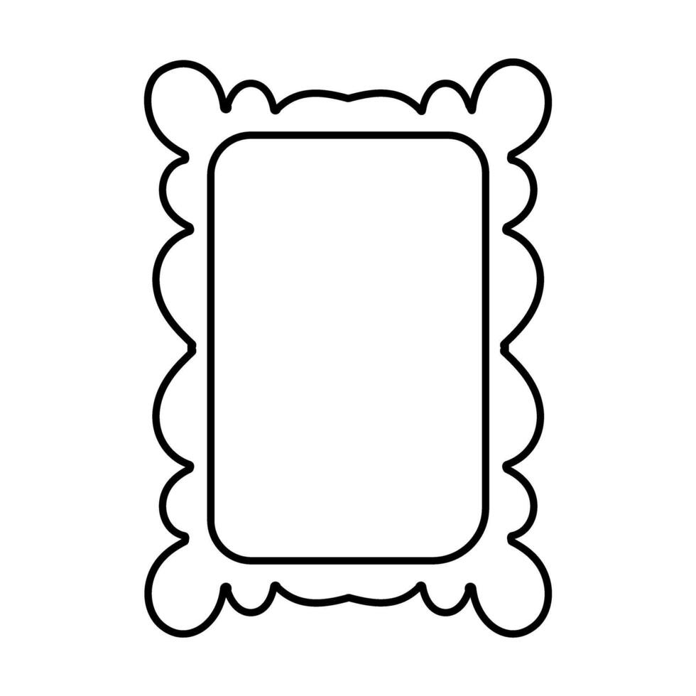 cute picture frame isolated icon illustration design, illustration graphic vector