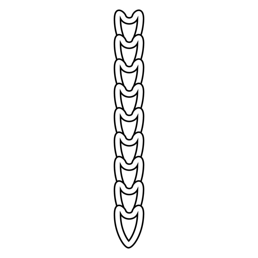 Human spine icon. Outline illustration of human spine icon for web vector