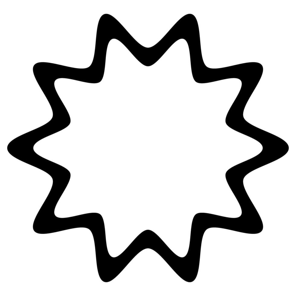 Starburst icon. Style is flat icon symbol, black color, white background. vector