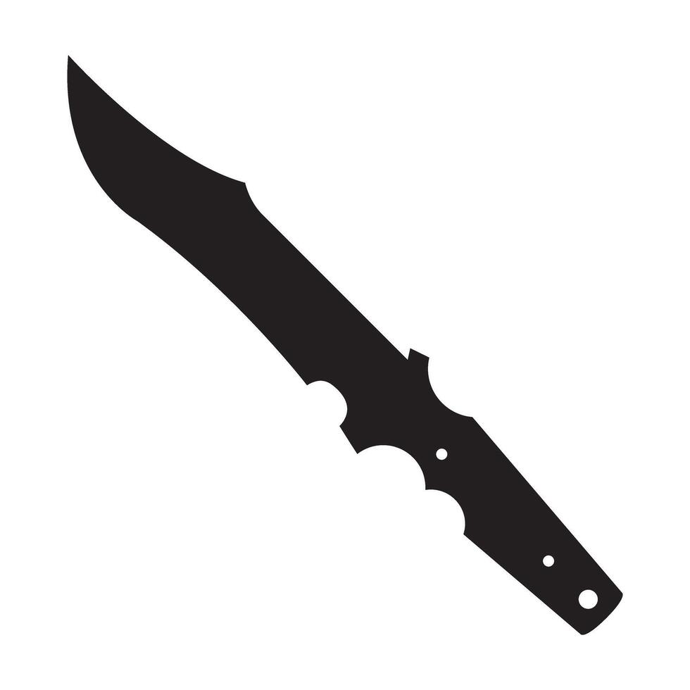 Knife icon . Black flat illustration isolated on white background. vector