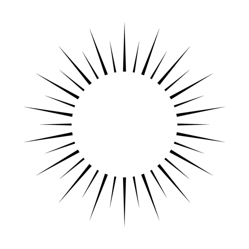 Sunshine icon or sign. Rays of the sun illustration sign. Solar corona symbol. Sun web icon. Shine symbol design for web and app. vector