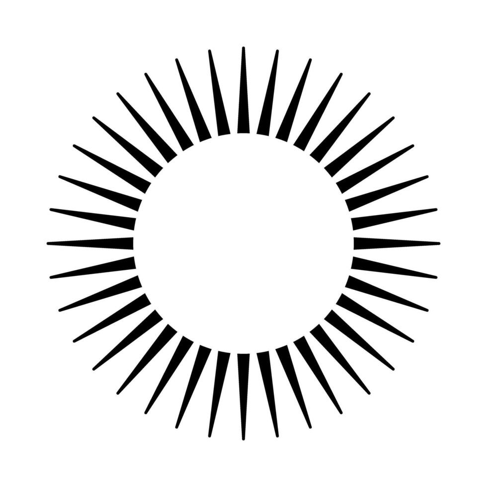 sunburst icon over white background, line and fill style, illustration vector