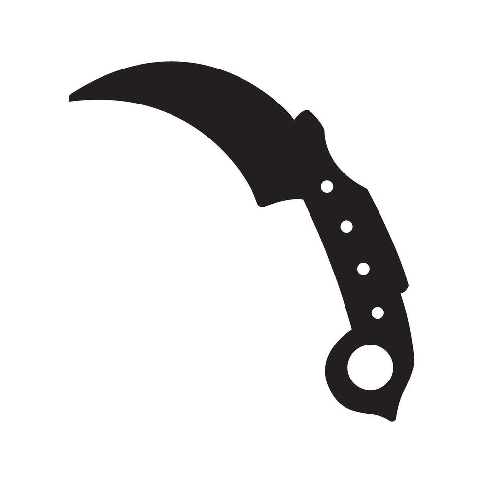 Sickle icon . Black illustration isolated on white background for graphic and web design. vector