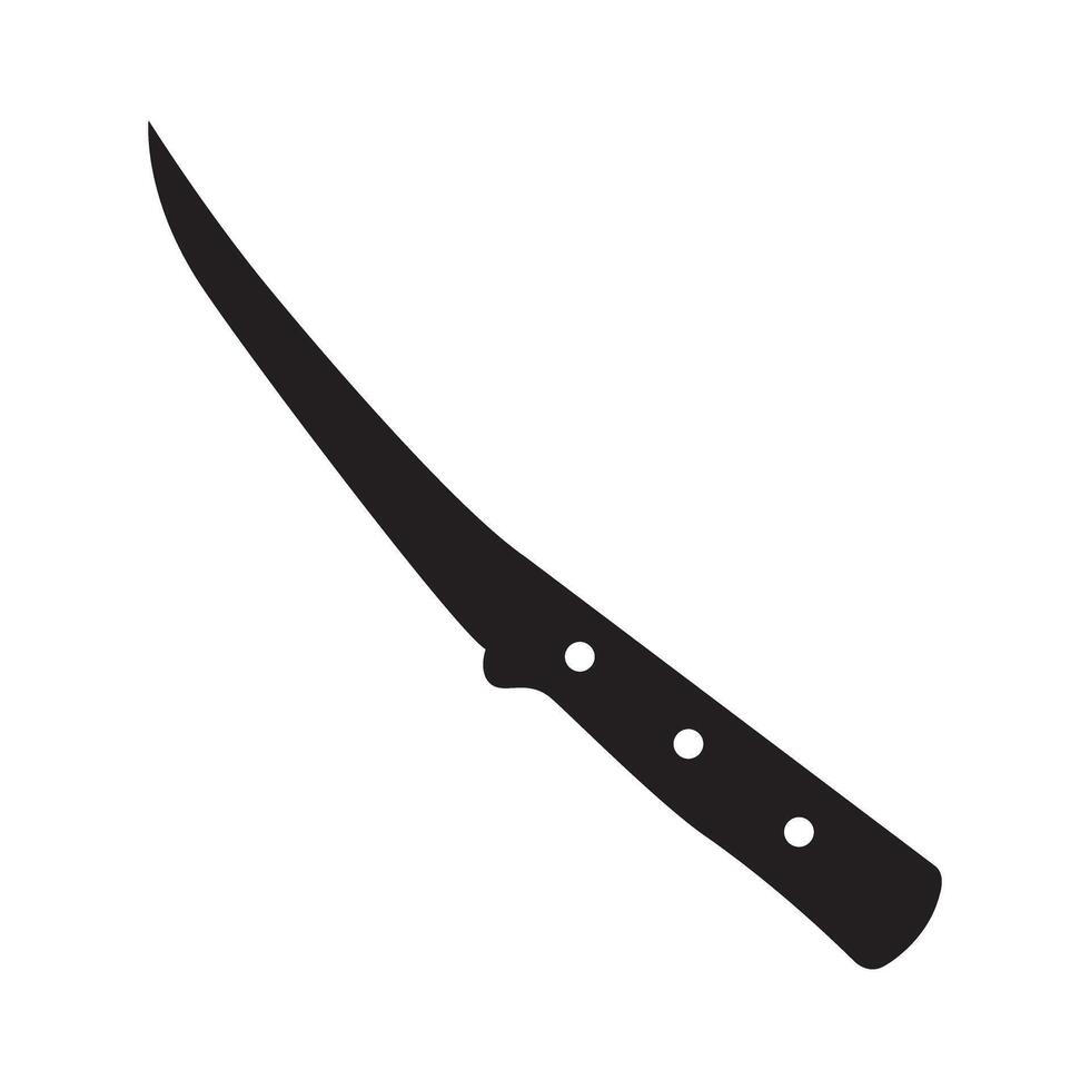 Knife icon . Kitchen knife web symbol. Flat design style eps 10 vector