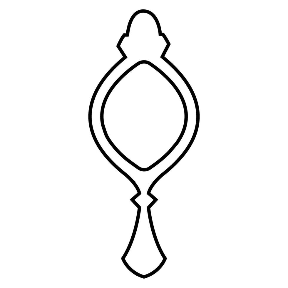 mirror icon over white background, line and fill style vector