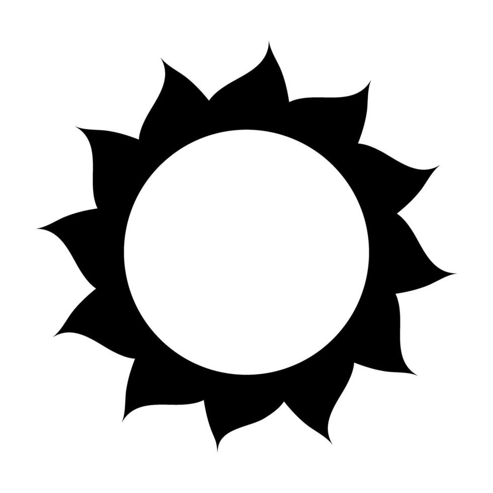Sunshine icon . Rays of the sun illustration sign. Solar corona symbol. Sun web icon. Shine symbol design for web. vector