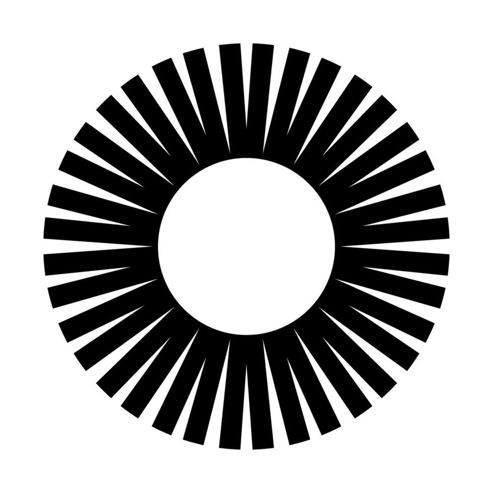 Geometric circle element. Circular, concentric and radial element vector