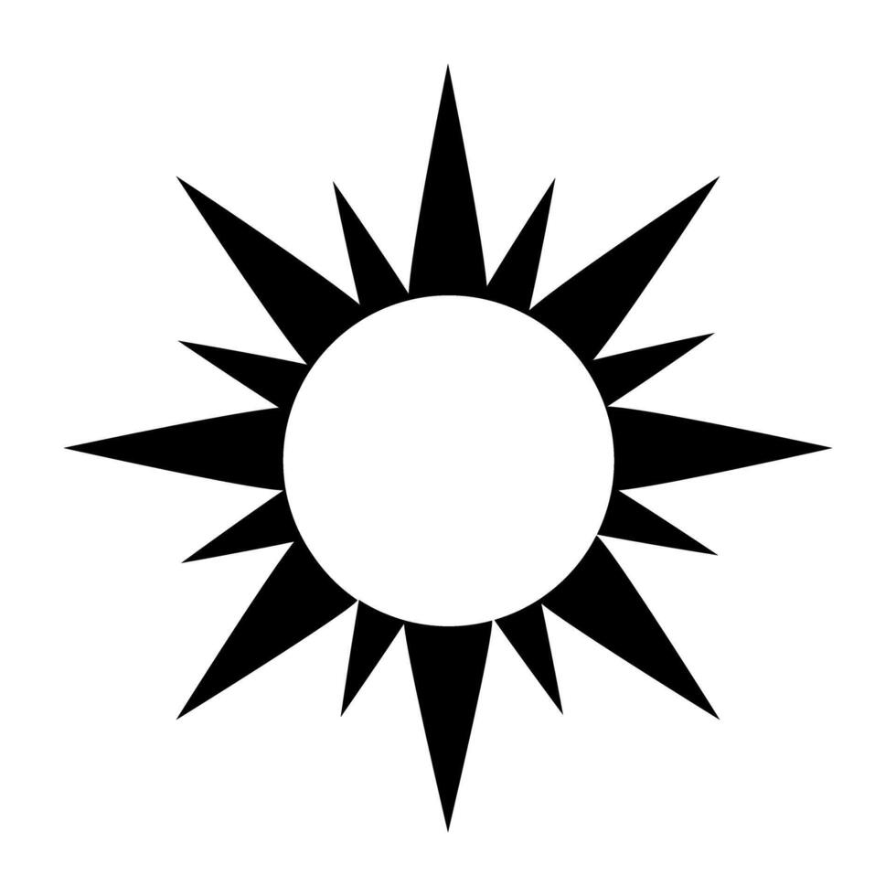 sun icon on white background. illustration. flat style. sun icon on white background. vector