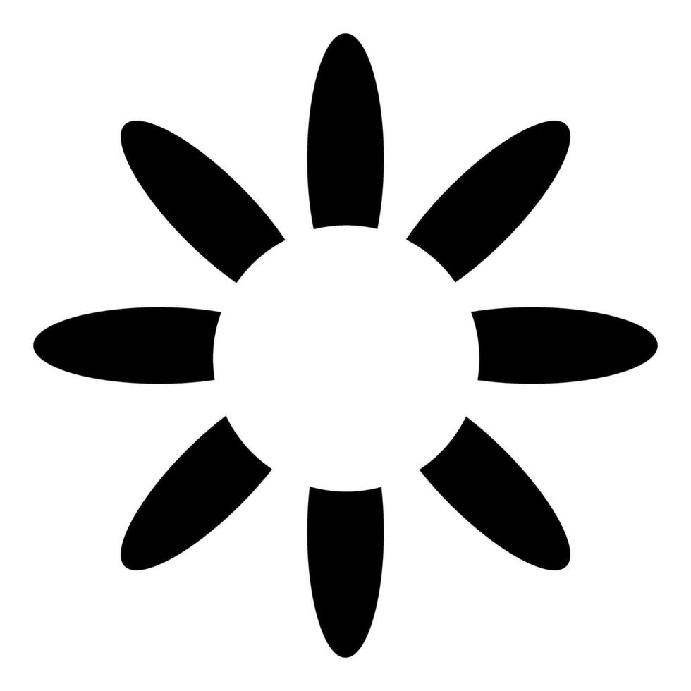 Sun icon. Simple illustration of sun icon for web design isolated on white background. Sunshine sign. vector