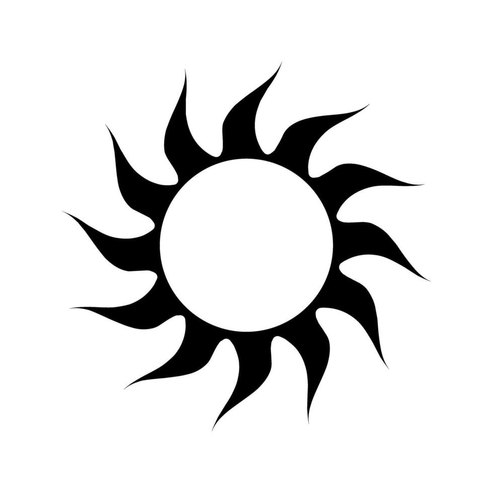 Sunshine web icon or symbol. Rays of the sun illustration sign. Solar corona symbol. Sun web icon. Shine symbol design for web. vector