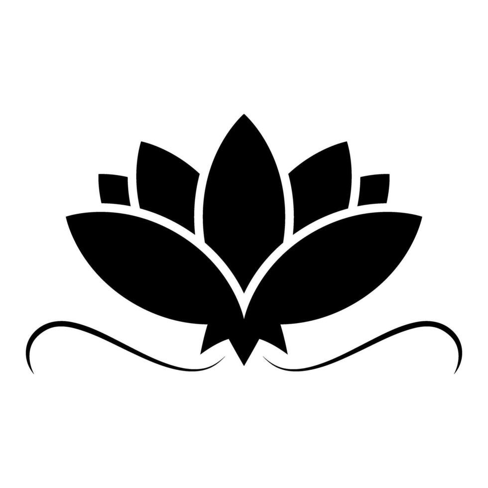 Lotus flower web icon. Simple illustration of lotus flower icon for web vector