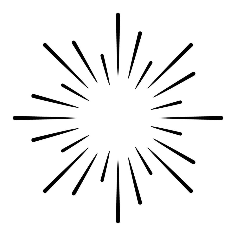 Sunburst, starburst icon. Simple illustration of sunburst icon for web vector