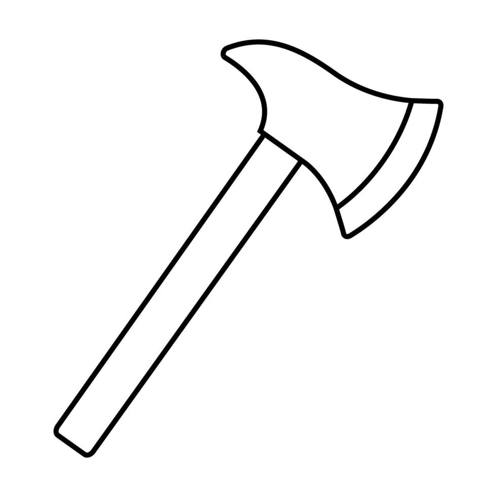 ax tool icon over white background, flat design, illustration. vector