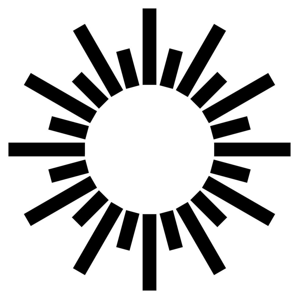 Sunburst, sunburst icon. Simple illustration of sunburst, sunburst icon for web. vector