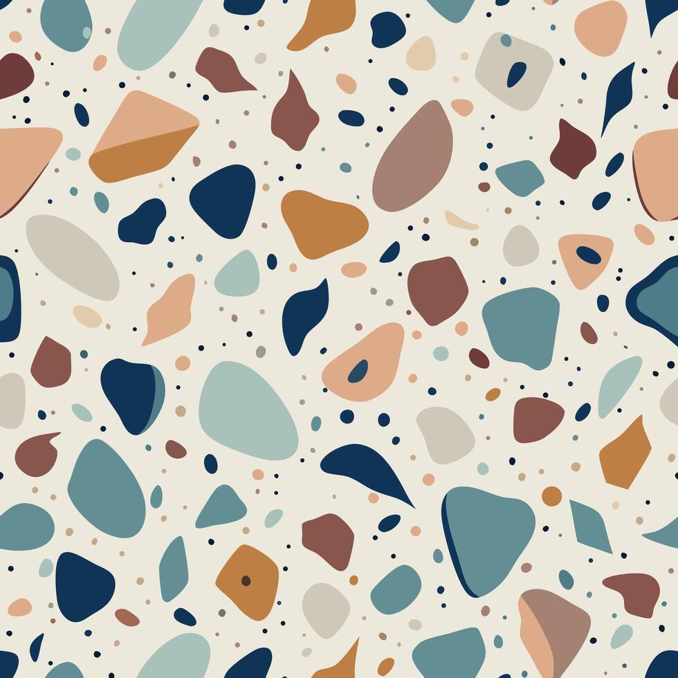 Abstract terrazzo pattern seamless texture vector